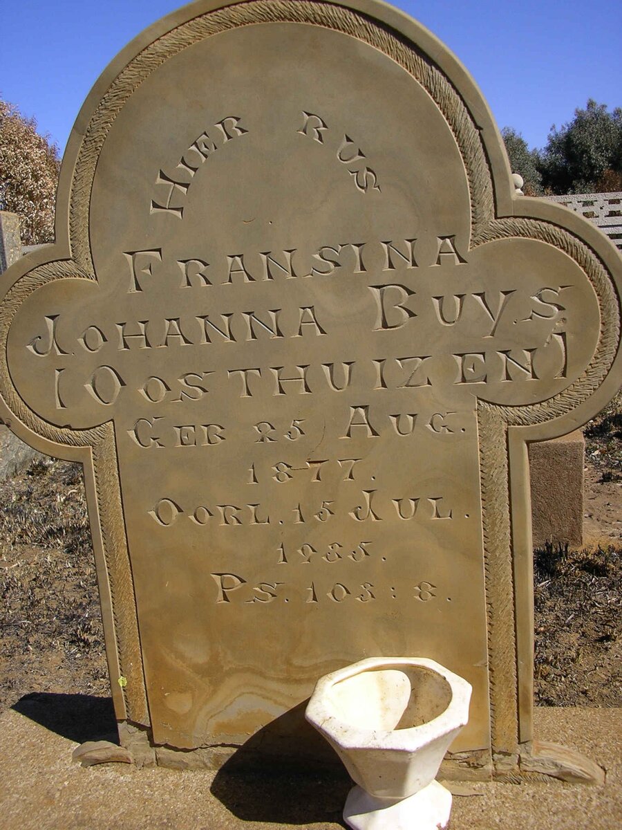 BUYS Fransina Johanna nee OOSTHUIZEN 1877-1935