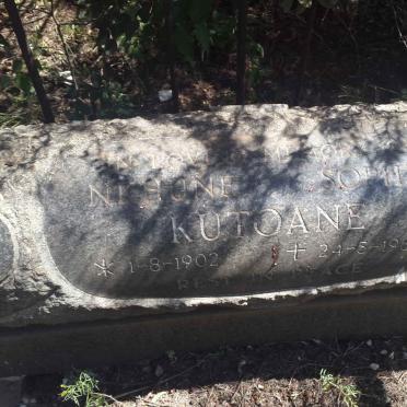 KUTOANE Nkhune Sophia 1902-1987