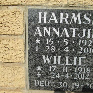 HARMSE Willie 1918-2012 &amp; Annatjie 1922-2010