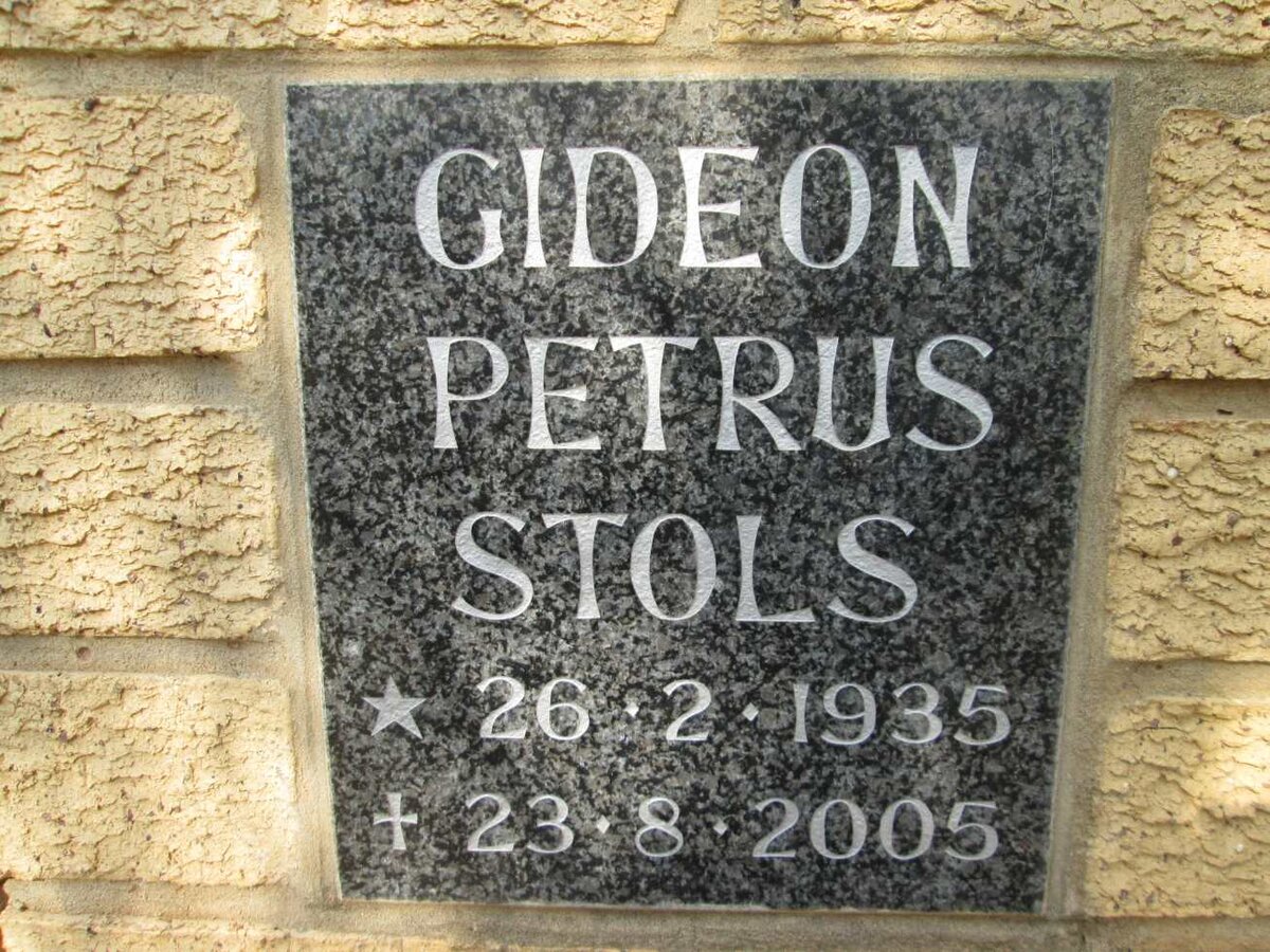 STOLS Gideon Petrus 1935-2005