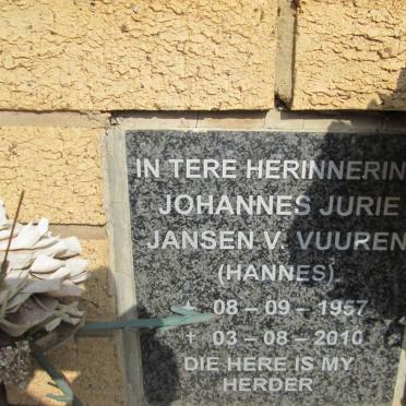VUUREN Johannes Jurie, Jansen van 1957-2010