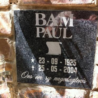 BAM Paul 1925-2004