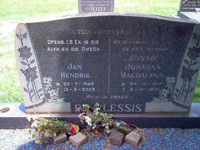 PLESSIS Jan Hendrik, du 1946-2005 :: DU PLESSIS Johanna Magdalena 1917-1970