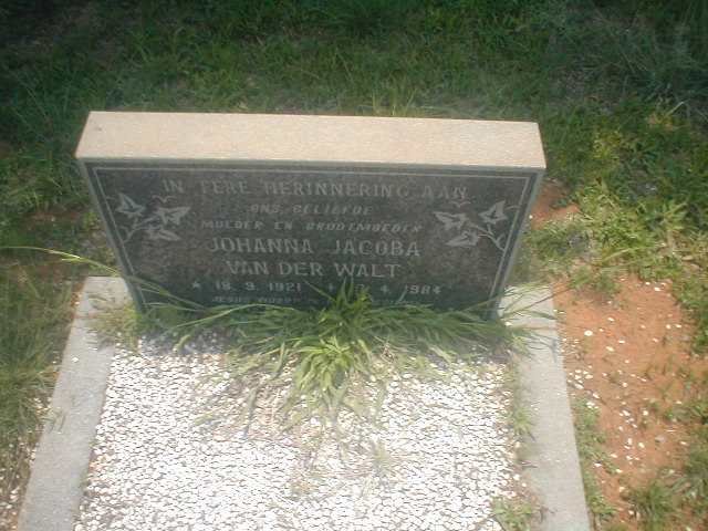WALT Johanna Jacoba, van der 1921-1984