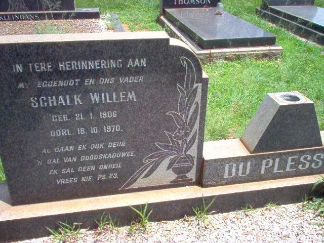 PLESSIS Schalk Willem, du 1906-1970