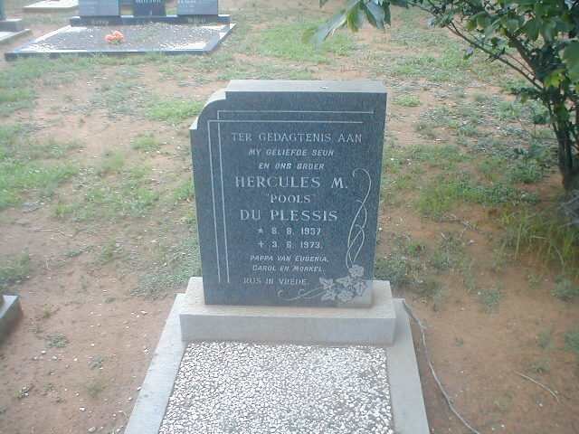 PLESSIS Hercules M., du 1937-1973