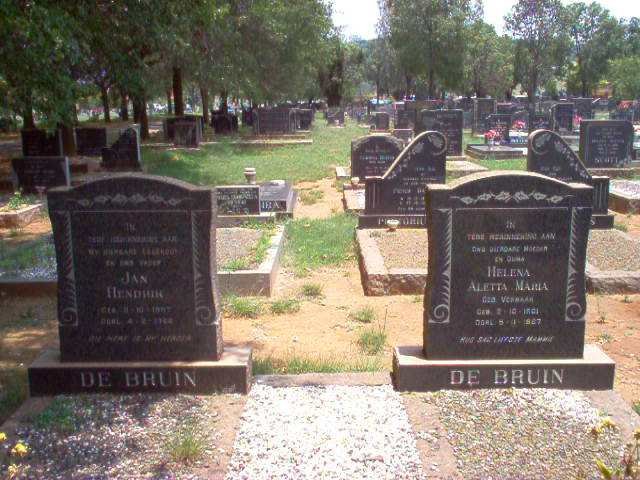 BRUIN Jan Hendrik, de &amp; Helena Aletta Maria VERMAAK 1901-1967