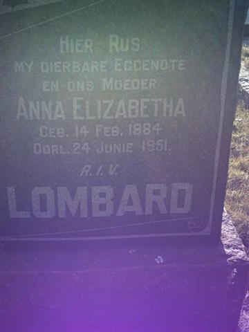 LOMBARD Anna Elizabeth 1884-1951