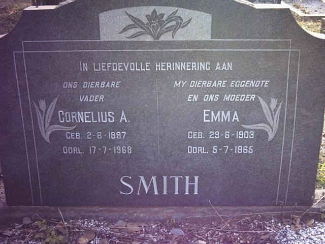 SMITH Cornelius A. 1897-1968 &amp; Emma 1903-1965