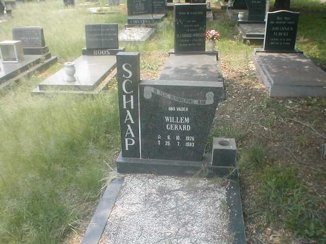 SCHAAP Willem Gerard 1926-1983