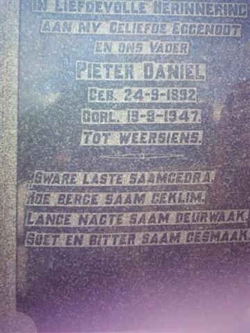 PRETORIUS Pieter Daniel 1892-1947