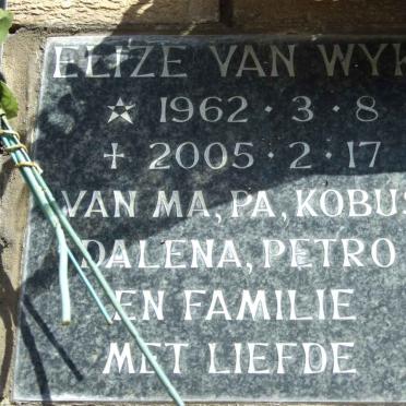 WYK Elize, van 1962-2005