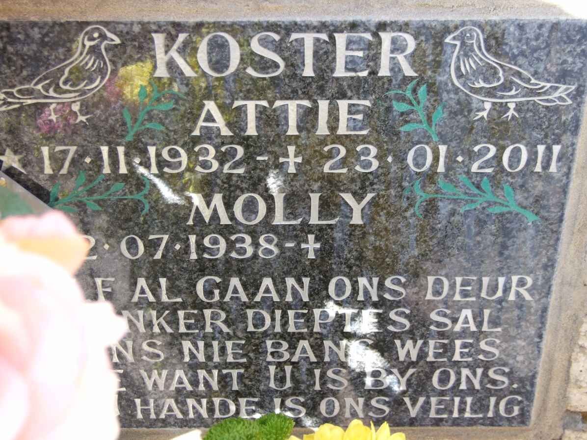KOSTER Attie 1932-2011 &amp; Molly 1938-