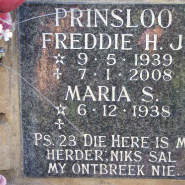 PRINSLOO Freddie H.J. 1939-2008 &amp; Maria S. 1938-