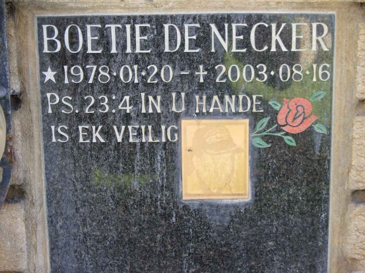 NECKER Boetie, de 1978-2003