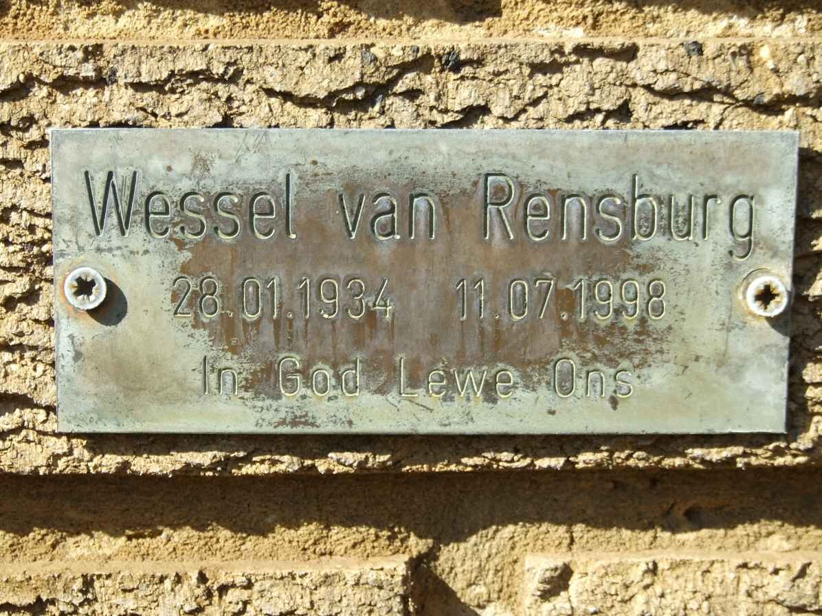 RENSBURG Wessel, van 1934-1998
