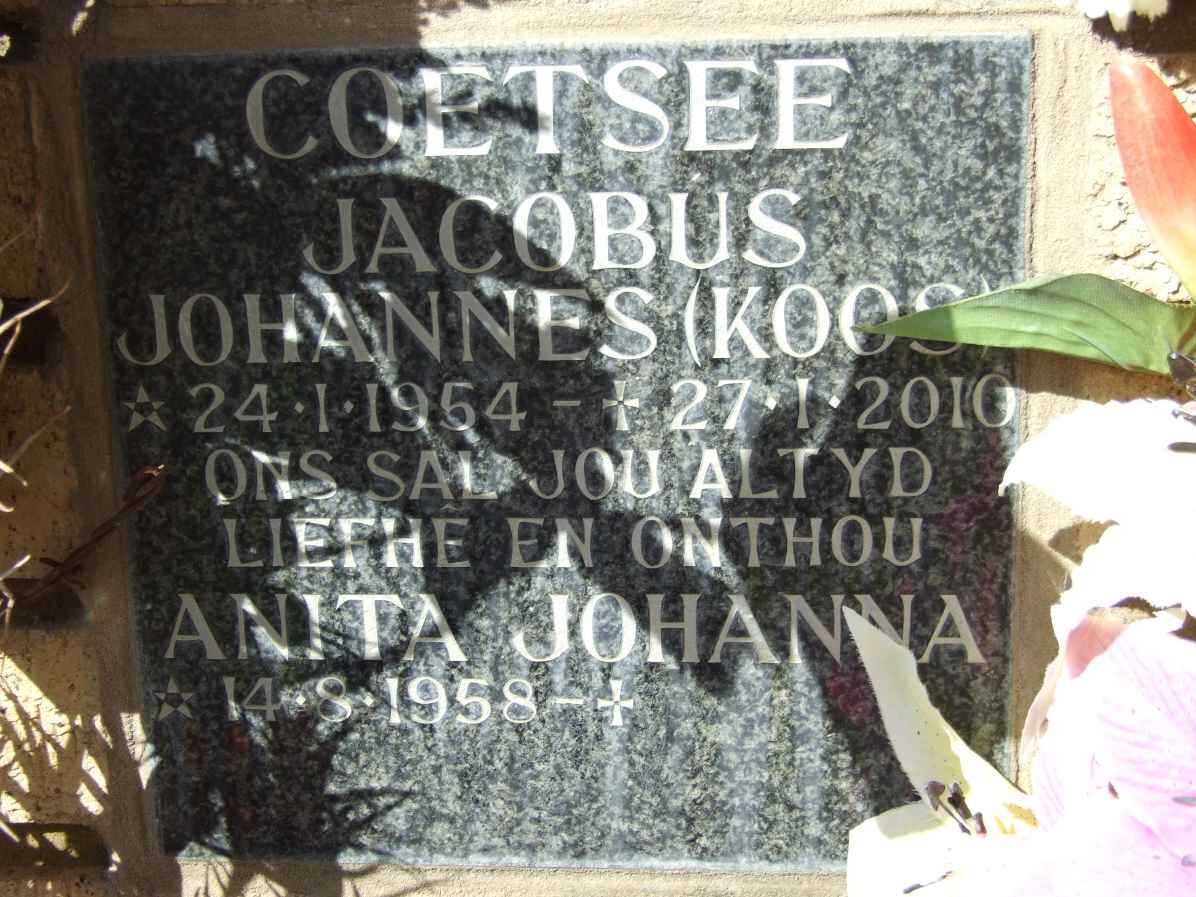 COETSEE Jacobus Johannes 1954-2010 &amp; Anita Johanna 1958-