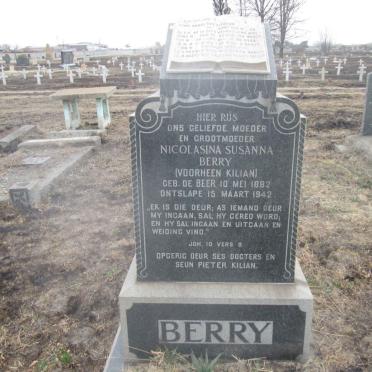 BERRY Nicolasina Susanna, formerly KILIAN nee DE BEER 1882-1942