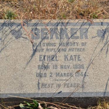 BEKKER Ethel Kate 1896-1944