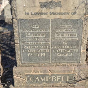 CAMPBELL George -1941 &amp; Christina -1966