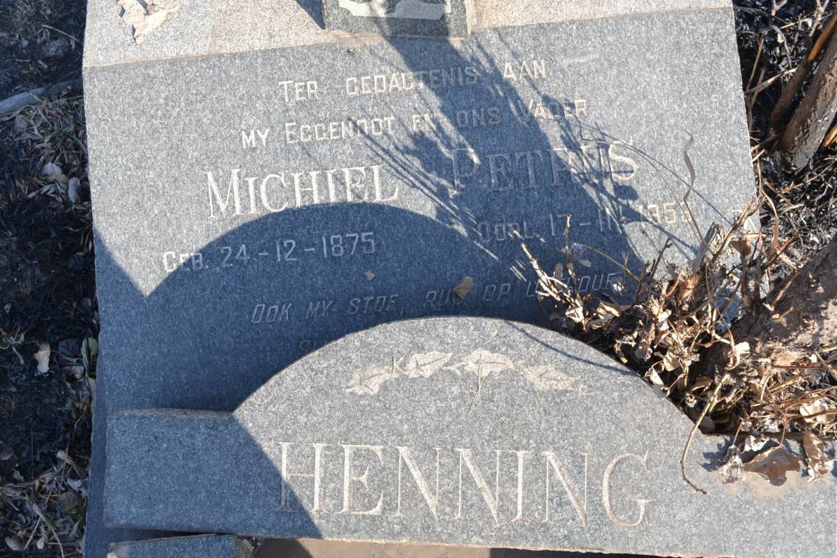 HENNING Michiel Petrus 1875-1958