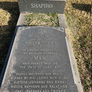 SHAPIRO Max -1971