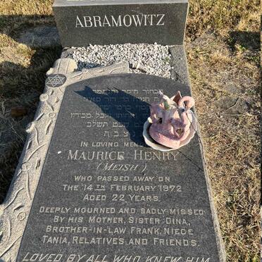 ABRAMOWITZ Maurice Henry -1972