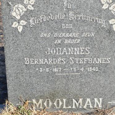 MOOLMAN Johannes Bernardes Stefhanes 1917-1940