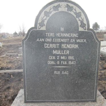 MULLER Gerrit Hendrik 1915-1947