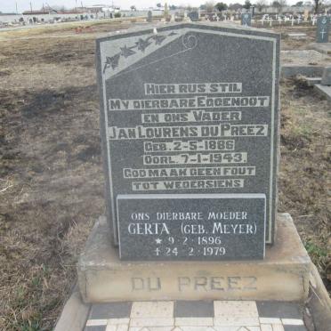 PREEZ Jan Lourens, du 1886-1943 &amp; Gerta MEYER 1896-1979
