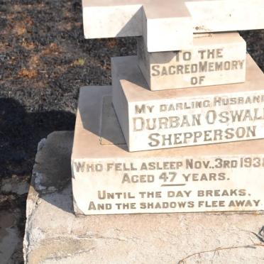 SHEPPERSON Durban Oswald -1938