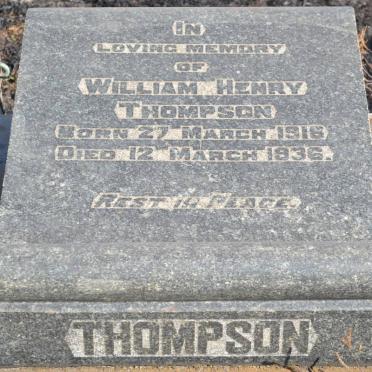 THOMPSON William Henry 1916-1936