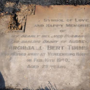 TIMMS Archibald Bert -1940