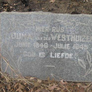 WESTHUIZEN Ouma, van der 1846-1945