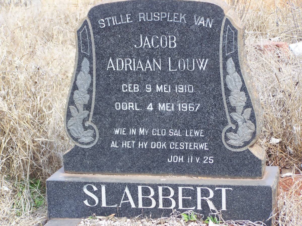 SLABBERT Jacob Adriaan Louw 1910-1967