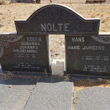 NOLTE Hans Jurgens 1914-1997 &amp; Susanna Johanna Wilhelmina 1917-1994