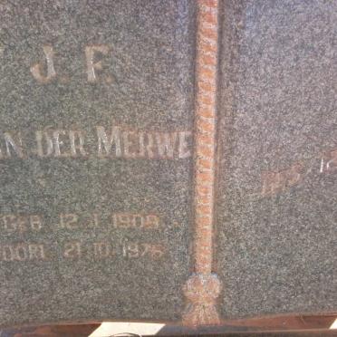 MERWE J.F., van der 1909-1976