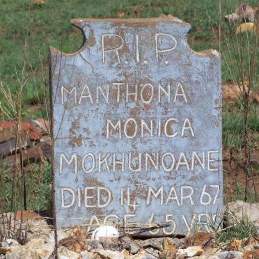 MOKHUNOANE Manthona Monica -1967