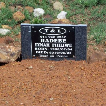 RADEBE Lynah Fihliwe 1988-2012