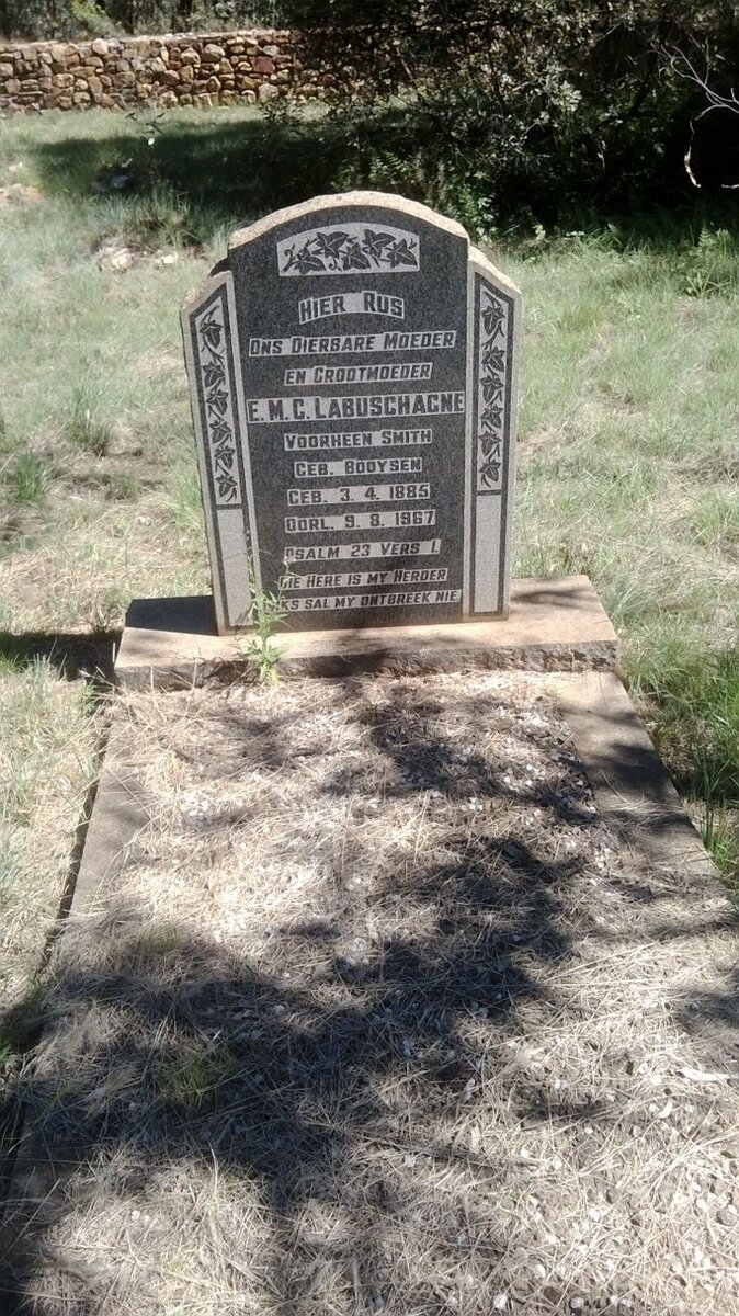 LABUSCHAGNE E.M.C. voorheen SMITH nee BOOYSEN 1885-1967