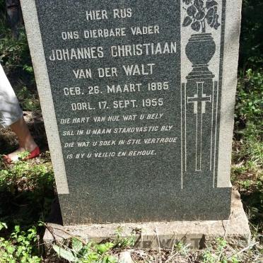 WALT Johannes Christiaan, van der 1885-1955