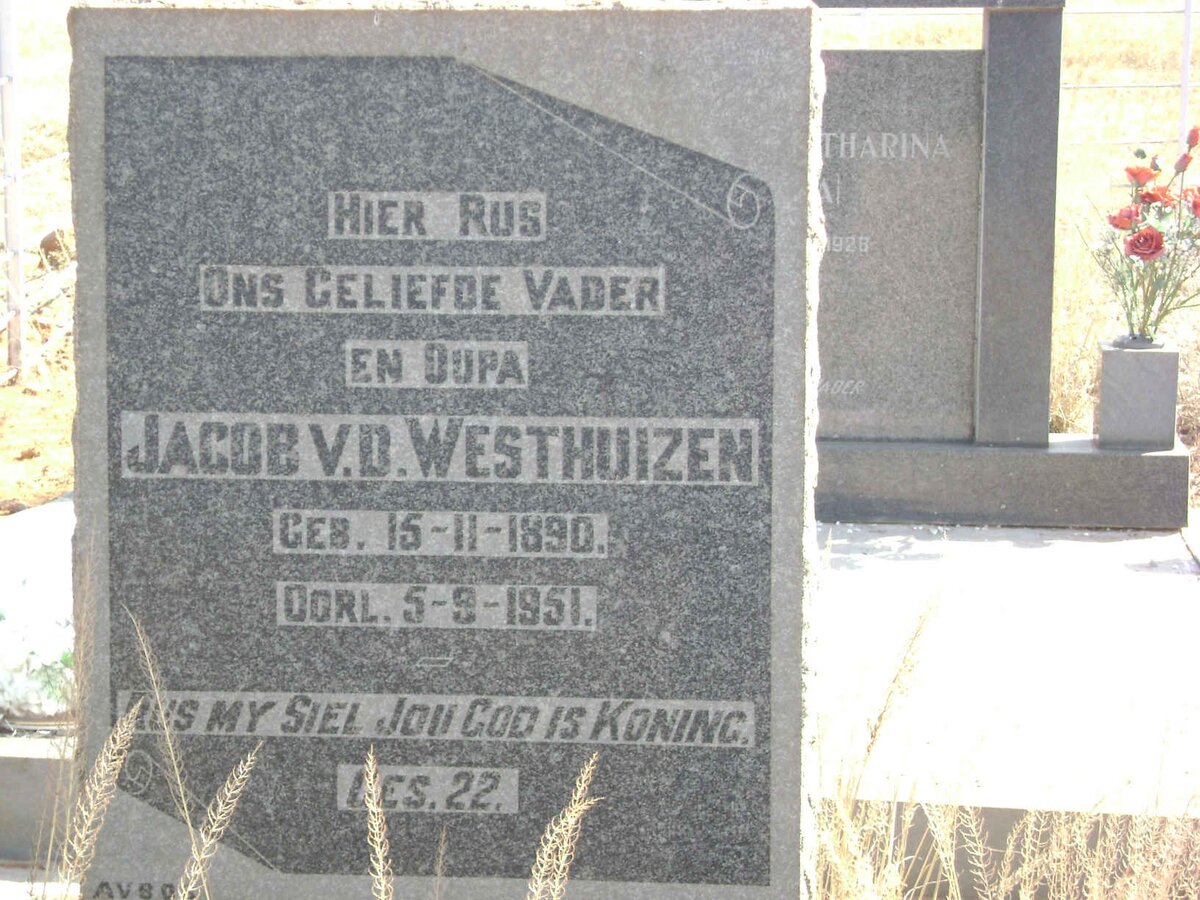 WESTHUIZEN Jacob, v.d. 1890-1951