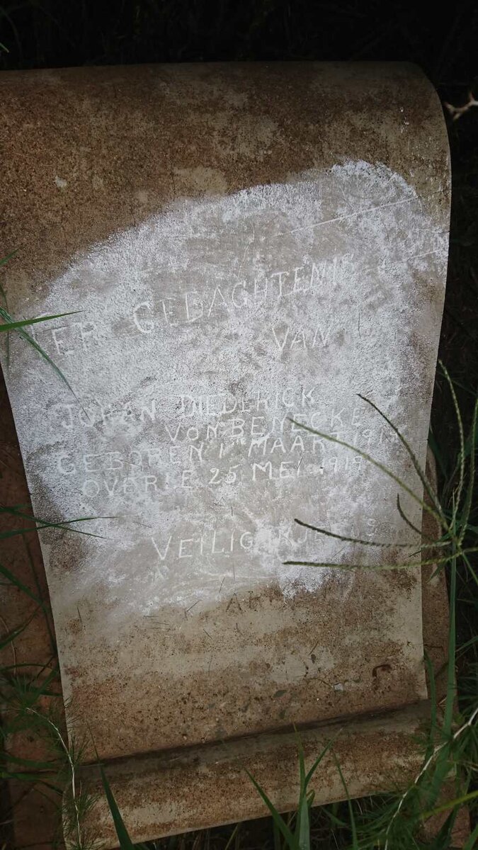 BENECKE Johan Diederick, von 1919-1919