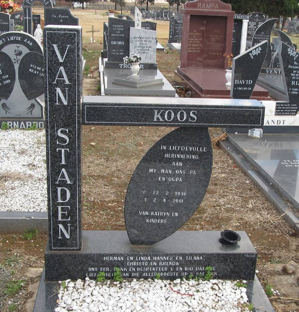 STADEN Koos, van 1936-2001