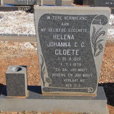 CLOETE Helena Johanna C.C. 1922-1979