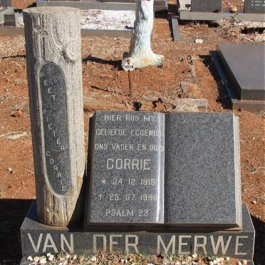 MERWE Corrie, van der 1915-1980