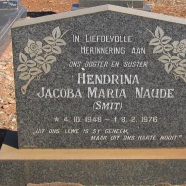 NAUDE Hendrina Jacoba Maria nee SMIT 1948-1976