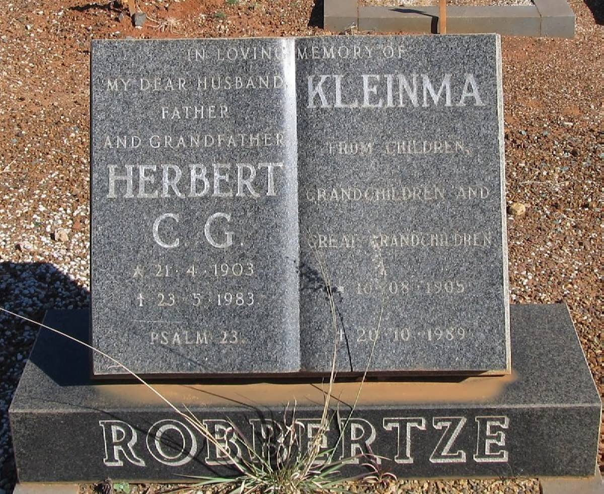 ROBERTZE Herbert C.G. 1903-1983 &amp; Kleinma 1905-1989