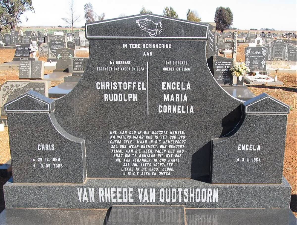 RHEEDE VAN OUDTSHOORN Christoffel Rudolph, van 1954-2006 &amp; Engela Maria Cornelia 1954-