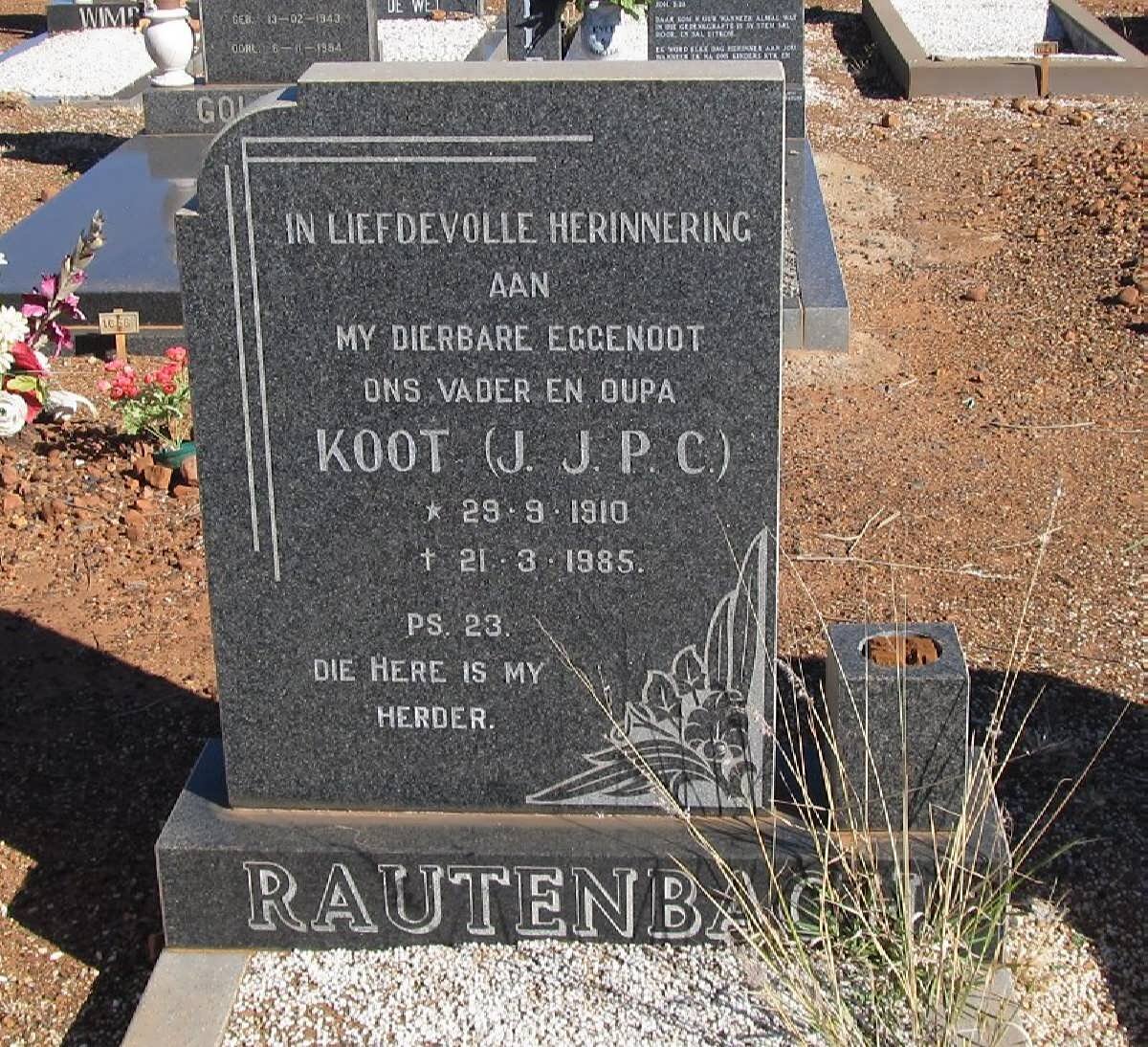 RAUTENBACH J.J.P.C. 1910-1985